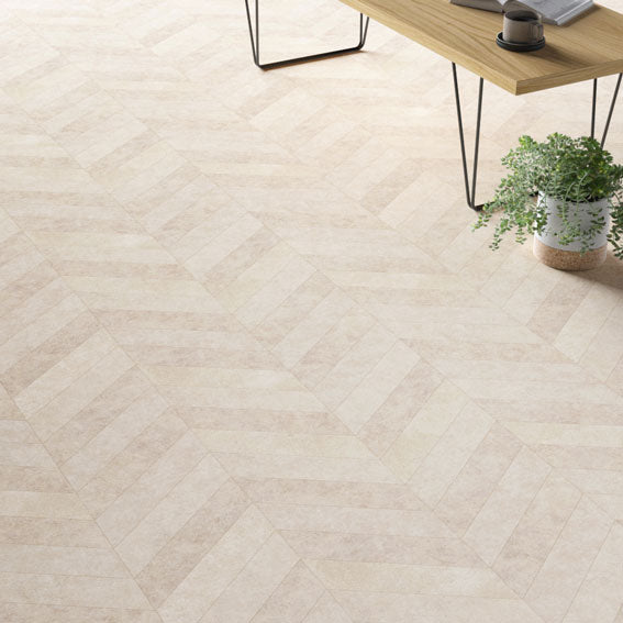 Beige Herringbone